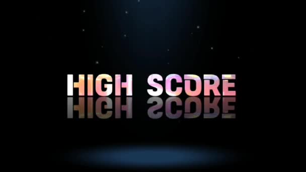 Анимация Графический Дизайн High Score Текстовые Эффекты — стоковое видео