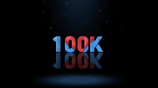Desain Grafis Animasi Efek Teks 100K — Stok Video