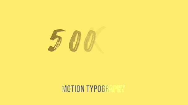 3D动画图形设计 500K文字效果 — 图库视频影像