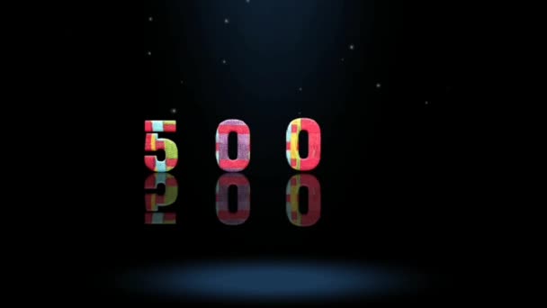 애니메이션 그래픽 디자인 500K 텍스트 — 비디오