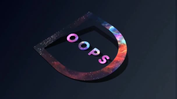 3D动画图形设计 Oops文字效果 — 图库视频影像