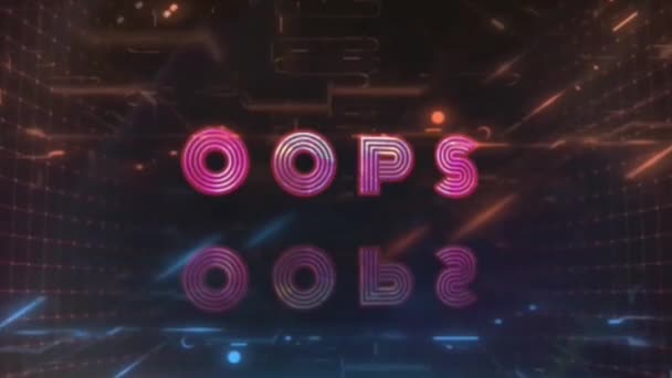 Animation Graphics Design Oops Text Effects — Stock Video