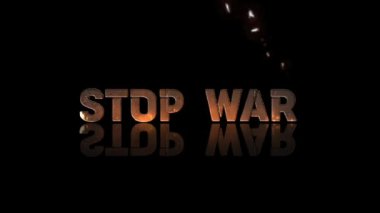 3D Canlandırma Grafik Tasarımı, DUR SAVAŞ Metin Efektleri.