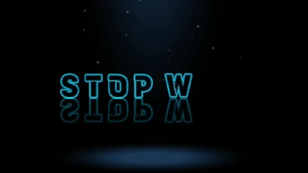 Design Grafic Animație Stop War Efecte Text — Videoclip de stoc