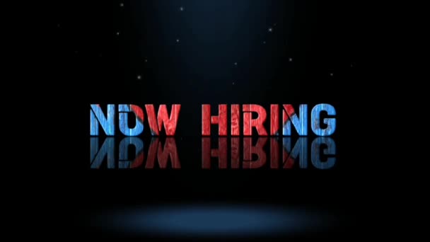 Animation Graphics Design Now Hiring Text Effects — Stock Video