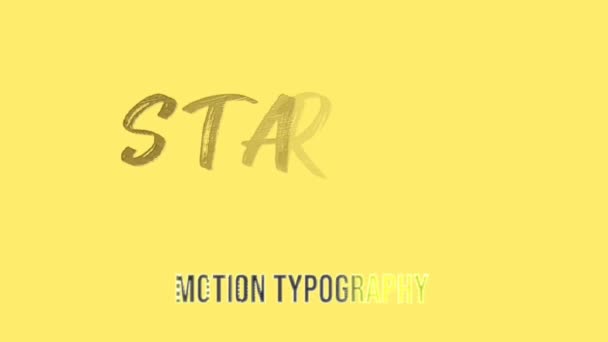 Animace Grafický Design Efekty Textu Stars — Stock video