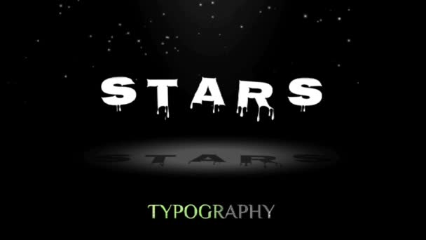 Animation Graphics Design Stars Text Effects — Stock Video