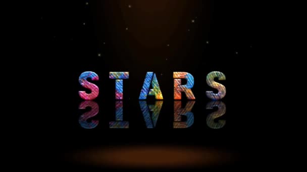 Conception Graphique Animation Effets Texte Stars — Video