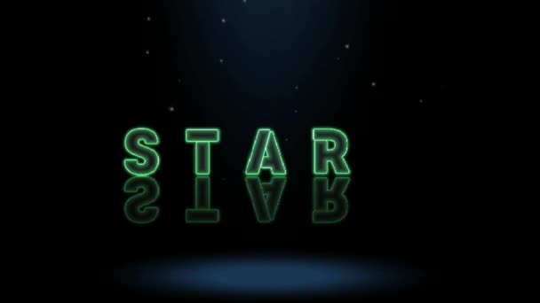Animációs Grafika Tervezés Stars Szövegeffektek — Stock videók