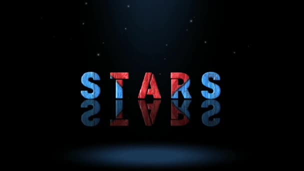 Animációs Grafika Tervezés Stars Szövegeffektek — Stock videók