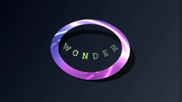 Animation Graphics Design Wonder Text Effects — Stock Video
