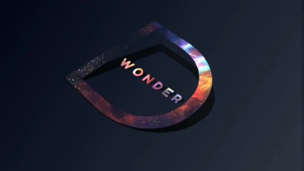 Animatie Grafische Vormgeving Wonder Teksteffecten — Stockvideo