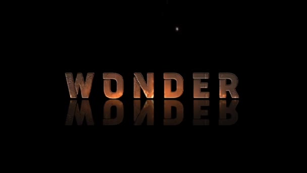 Animation Grafik Design Wonder Texteffekte — Stockvideo