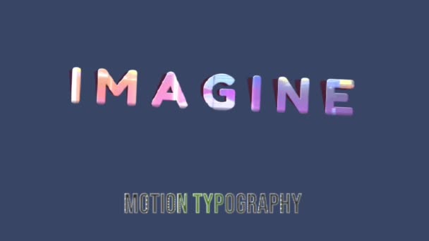 Diseño Gráficos Animación Efectos Texto Imagine — Vídeo de stock