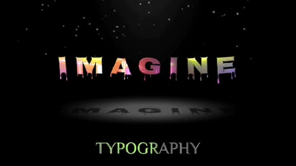 Design Gráficos Animação Efeitos Texto Imagine — Vídeo de Stock