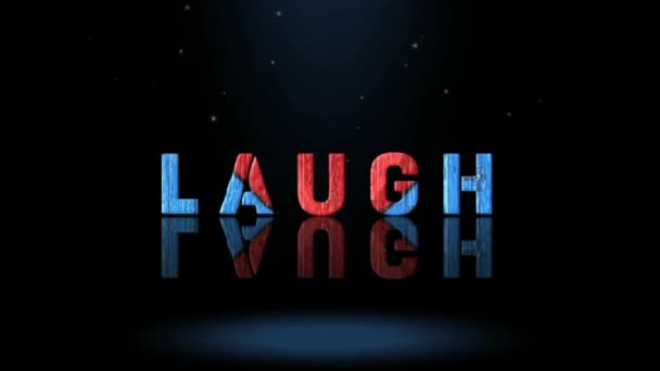 Animatie Grafische Vormgeving Laugh Tekst Effecten — Stockvideo