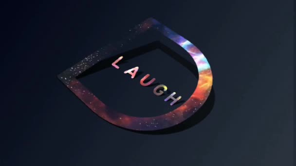 Animation Graphics Design Laugh Text Effects — Stock Video