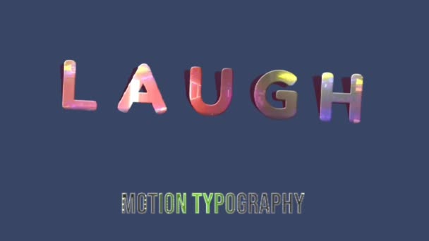3D动画图形设计 Laugh文字效果 — 图库视频影像