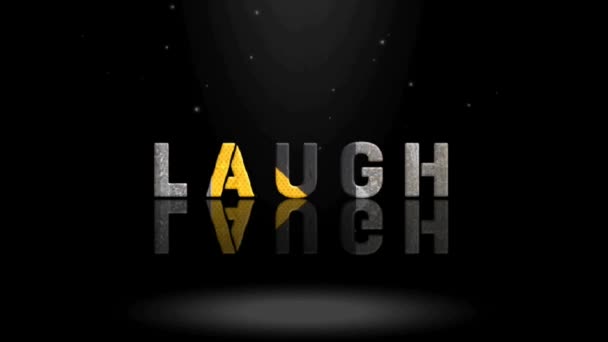 Desain Grafis Animasi Efek Teks Laugh — Stok Video