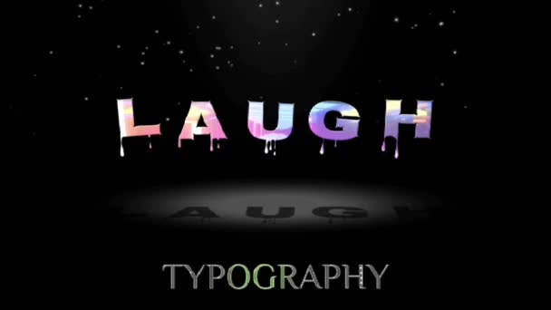 Animace Grafický Design Textové Efekty Laugh — Stock video
