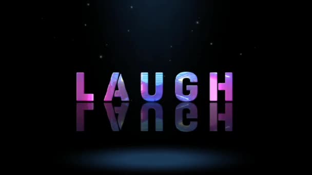 Progettazione Grafica Animazione Effetti Testo Laugh — Video Stock