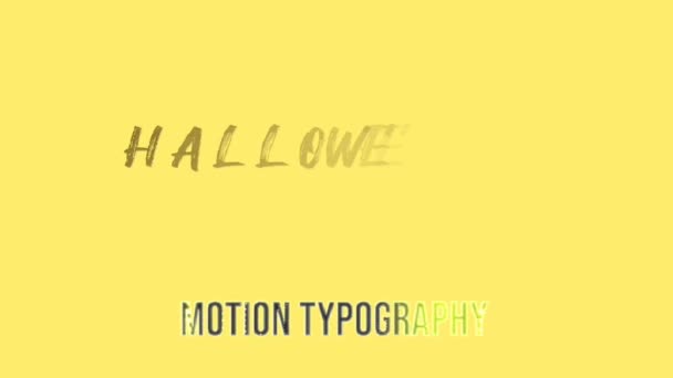 Design Gráfico Animação Halloween Texto Efeitos — Vídeo de Stock