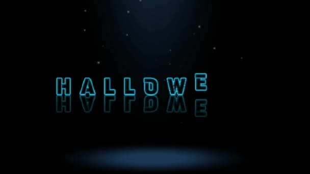 Animatie Grafische Vormgeving Halloween Teksteffecten — Stockvideo