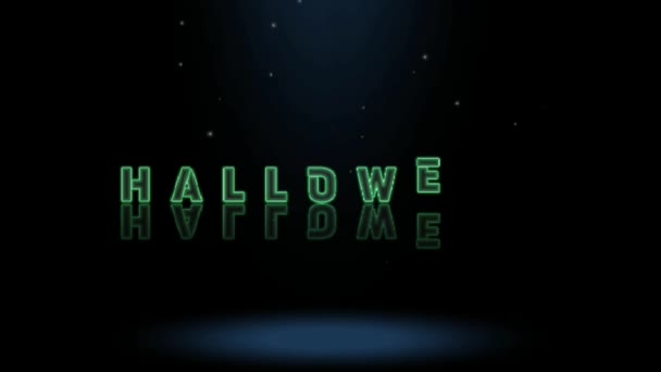 Animációs Grafika Tervezés Halloween Szövegeffektusok — Stock videók
