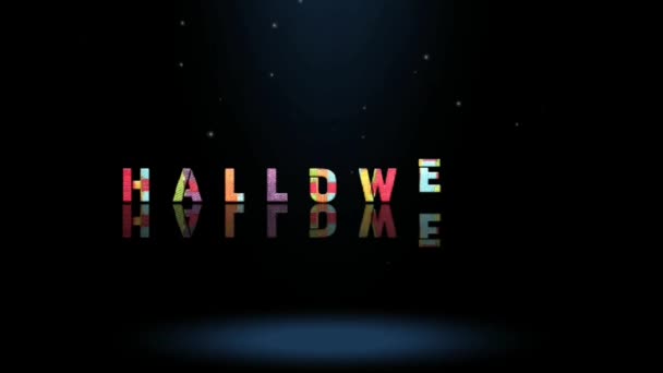 Design Grafic Animație Efecte Text Halloween — Videoclip de stoc