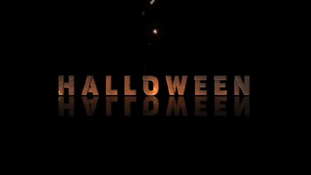 Animation Graphics Design Halloween Text Effects — Stock Video