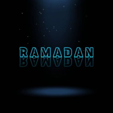 3D Canlandırma Grafik Tasarımı, RAMADAN Metin Efektleri.