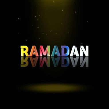 3D Canlandırma Grafik Tasarımı, RAMADAN Metin Efektleri.