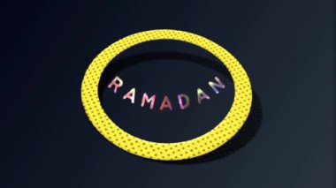 3D Canlandırma Grafik Tasarımı, RAMADAN Metin Efektleri.