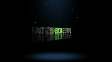 3D Canlandırma Grafikleri Tasarımı, Başkanlık Günü Metin Efektleri.