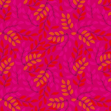 Çoklu renk, botanik iz bırakır. Dal ve yapraklar.