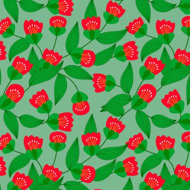 Zarif, kusursuz dekoratif çiçek desenli vektör tasarımı. Arkaplan, doku, kumaş, ambalaj, tekstil, giysi, baskı veya diğerleri için uygun renkli çiçek deseni.