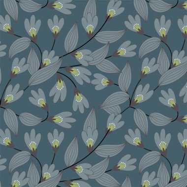 Zarif, kusursuz dekoratif çiçek desenli vektör tasarımı. Arkaplan, doku, kumaş, ambalaj, tekstil, giysi, baskı veya diğerleri için uygun renkli çiçek deseni.