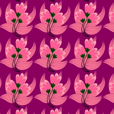 Zarif, kusursuz dekoratif çiçek desenli vektör tasarımı. Arkaplan, doku, kumaş, ambalaj, tekstil, giysi, baskı veya diğerleri için uygun renkli çiçek deseni.