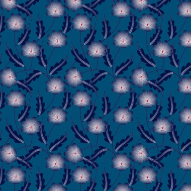 Küçük çiçekli, modaya uygun bir model. Tekstil, kumaş, kapak, duvar kâğıdı, baskı, hediye paketleme ve yapıştırma kitabı için çiçeksiz arkaplan.