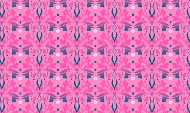 Flat Elegant decorative floral pattern vector design. Colorful floral pattern suitable for background, texture, fabric, wrapping, textile, clothing, print or others.