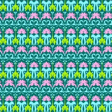 Flat Elegant decorative floral pattern vector design. Colorful floral pattern suitable for background, texture, fabric, wrapping, textile, clothing, print or others.