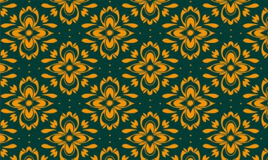 Zarif dekoratif çiçek desenli vektör tasarımı. Arkaplan, doku, kumaş, ambalaj, tekstil, giysi, baskı veya diğerleri için uygun renkli çiçek deseni.