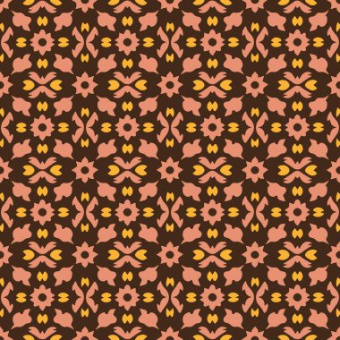 Zarif dekoratif çiçek desenli vektör tasarımı. Arkaplan, doku, kumaş, ambalaj, tekstil, giysi, baskı veya diğerleri için uygun renkli çiçek deseni.