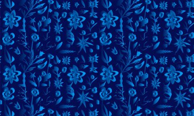 Zarif dekoratif çiçek desenli vektör tasarımı. Arkaplan, doku, kumaş, ambalaj, tekstil, giysi, baskı veya diğerleri için uygun renkli çiçek deseni.