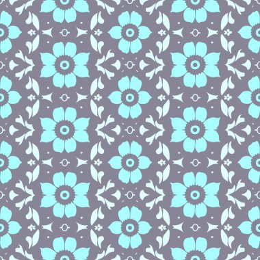 Zarif dekoratif çiçek desenli vektör tasarımı. Arkaplan, doku, kumaş, ambalaj, tekstil, giysi, baskı veya diğerleri için uygun renkli çiçek deseni.