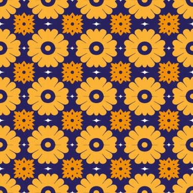 Zarif dekoratif çiçek desenli vektör tasarımı. Arkaplan, doku, kumaş, ambalaj, tekstil, giysi, baskı veya diğerleri için uygun renkli çiçek deseni.