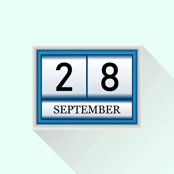 Eylül düz takvim ikonu vektörü. Tarih ve ay.