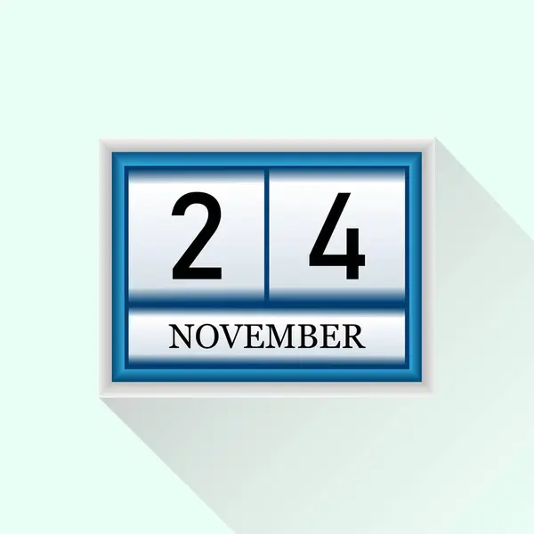 Düz Kasım takvim simgesi Vektörü. Tarih ve ay.