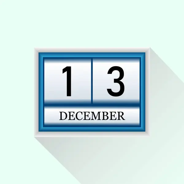 Aralık Vektörü düz günlük takvim simgesi. Tarih ve ay.