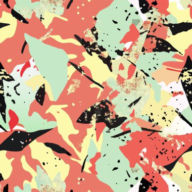 Renkli mürekkep, grunge arkaplanına sıçradı